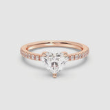 1ct Solitaire Ring Pavé Band [1]