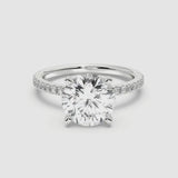 3ct Solitaire Ring Pavé Band [1]