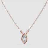 0.30ct Bezel Pear Pendant