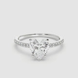 2ct Solitaire Ring Pavé Band (1)