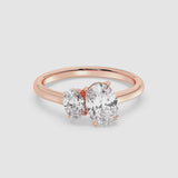 1.30ct Oval Duet Ring