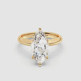 3ct Solitaire Ring Plain Band [1]