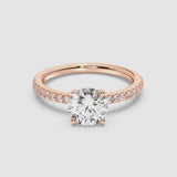 1ct Solitaire Ring Pavé Band [1]