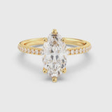 2ct Solitaire Ring Pavé Band (1)