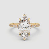 3ct Solitaire Ring Pavé Band [1]