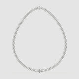 Bezel Single Marquise Necklace