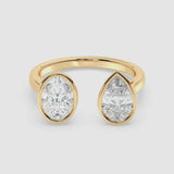 1+1ct Oval & Pear Open ring