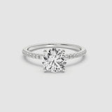 2ct Solitaire Ring Pavé Band (1)