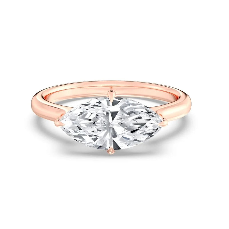 2ct East To West Oval Ring